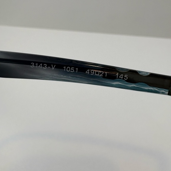 FRAMES ONLY - Persol PO3143-V 1051 Striped Grey Eyeglasses 49•21•145 - Picture 10 of 16